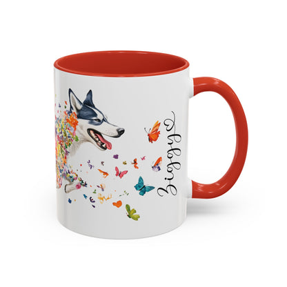 Husky #2 Personalized Accent Mugs, 11oz