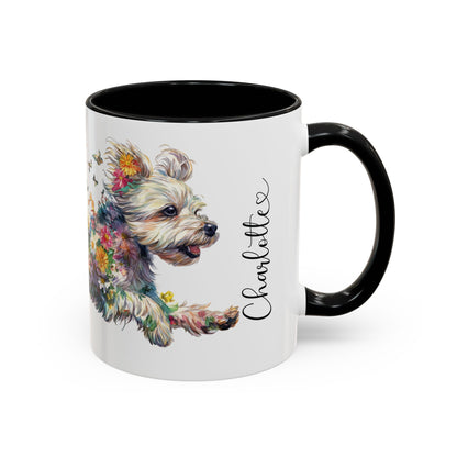 Yorkipoo #1 Personalized Accent Mugs, 11oz