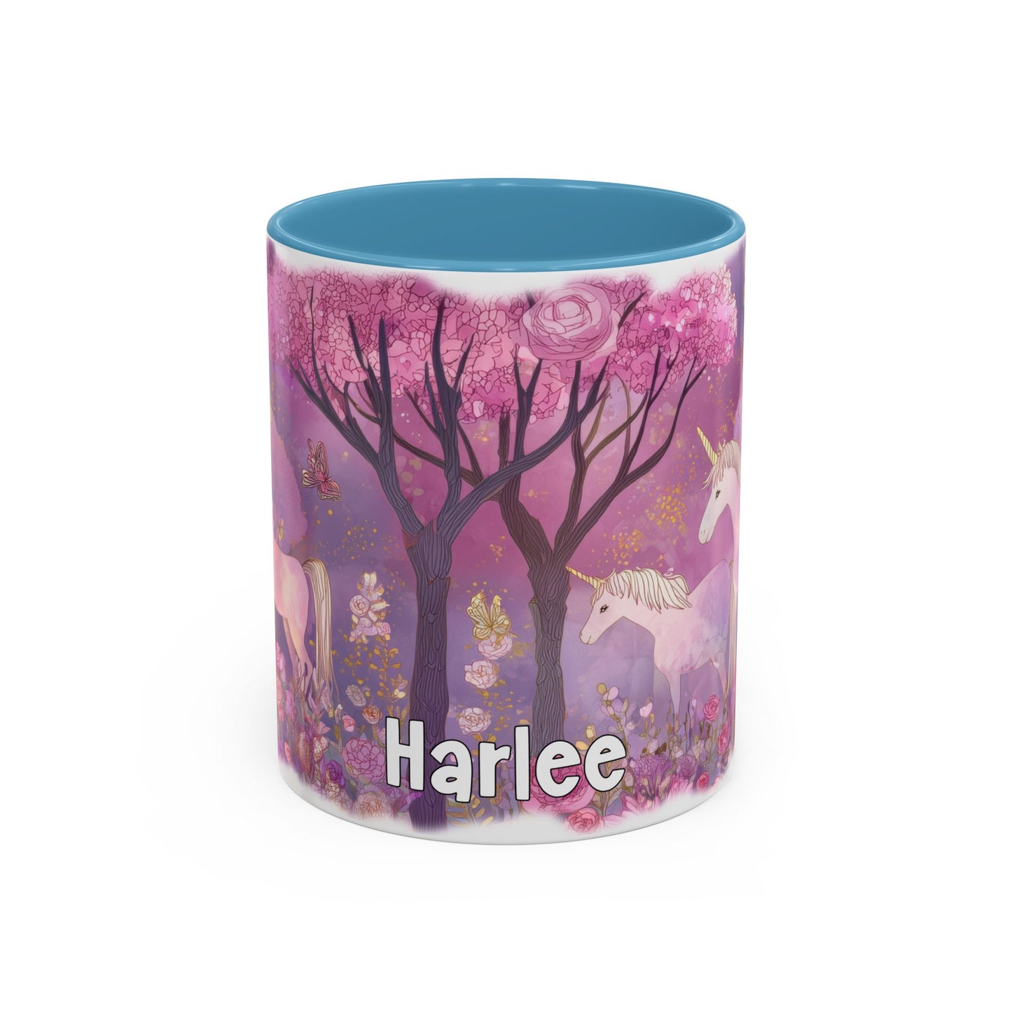 Unicorn Personalized Accent Mugs, 11oz