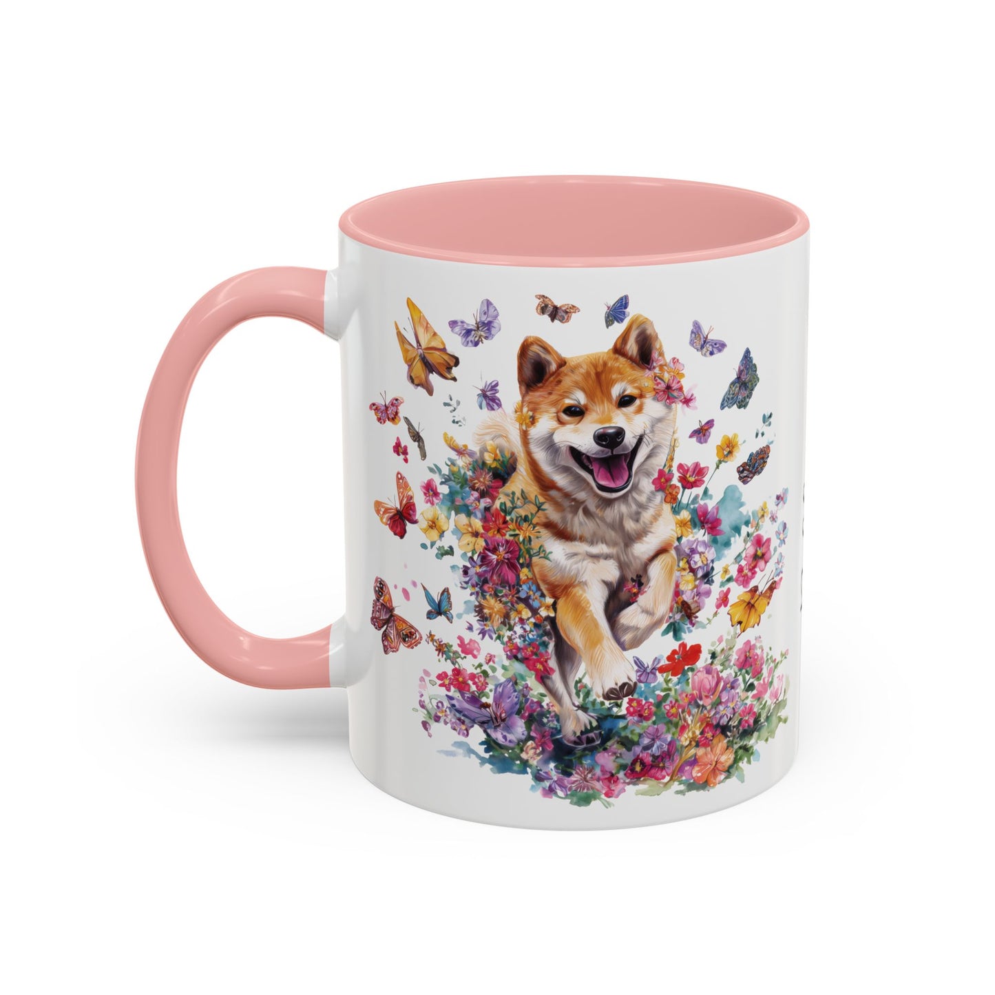 Shiba Inu #4 Personalized Accent Mugs, 11oz