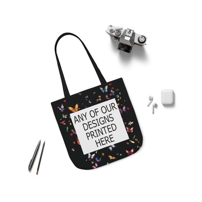 ANY OF OUR DESIGNS - BLACK Canvas Tote Bag,