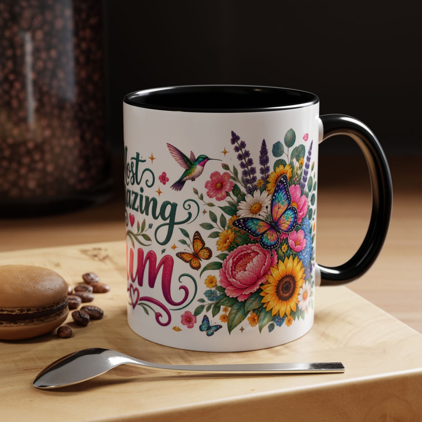 Most Amazing Mum, 11oz  accent mug (UK spelling)