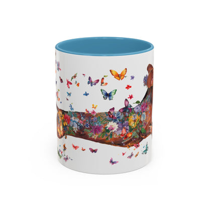 Dachshund #5 Personalized Accent Mugs, 11oz