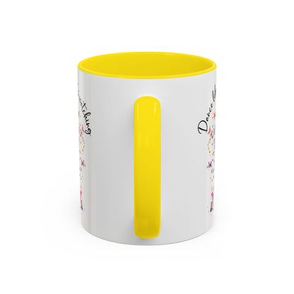 Border Collie "Dance like nobody's watching" personalized colourful Mugs, 11oz