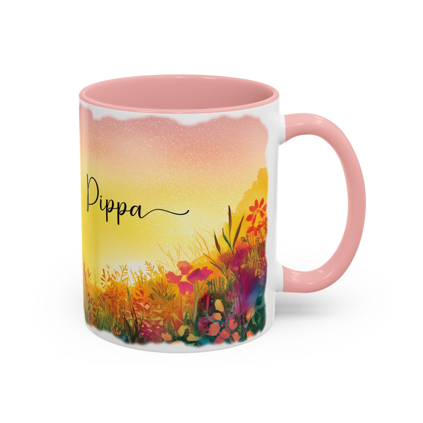 Fox Sunrise #1 Personalized Accent Mugs, 11oz