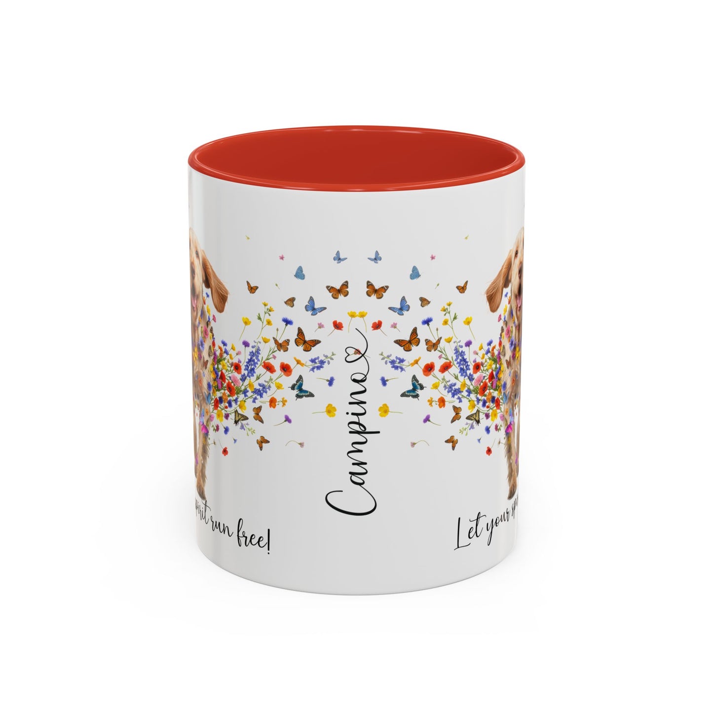 Spinone Italiano #1, Let your spirit run free, personalized colourful Mugs, 11oz