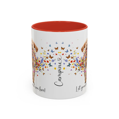 Spinone Italiano #1, Let your spirit run free, personalized colourful Mugs, 11oz