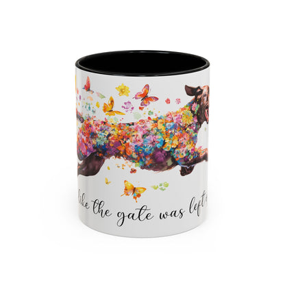 Labrador #1 “Live like the gate was left open" Accent Mugs, 11oz