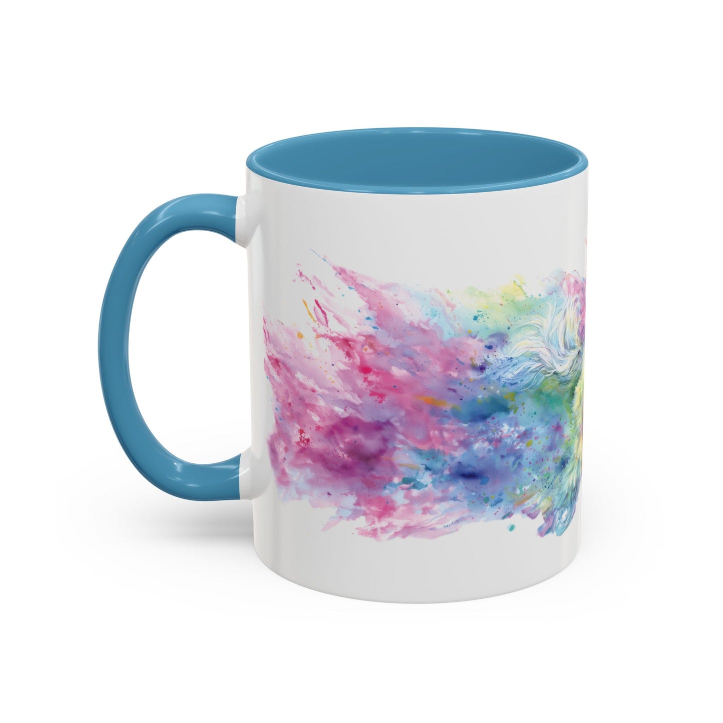 Shih Tzu Colourful Personalised Accent Mugs, 11oz