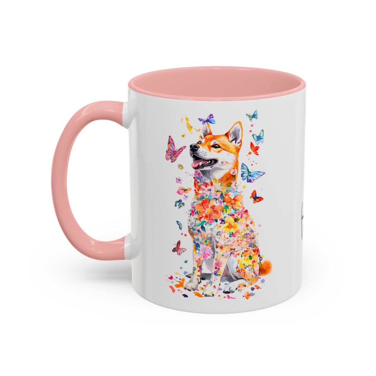 Shiba Inu Personalized Colorful Accent Mugs, 11oz