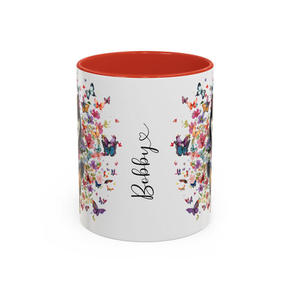 Shiba Inu #3 Personalized Accent Mugs, 11oz