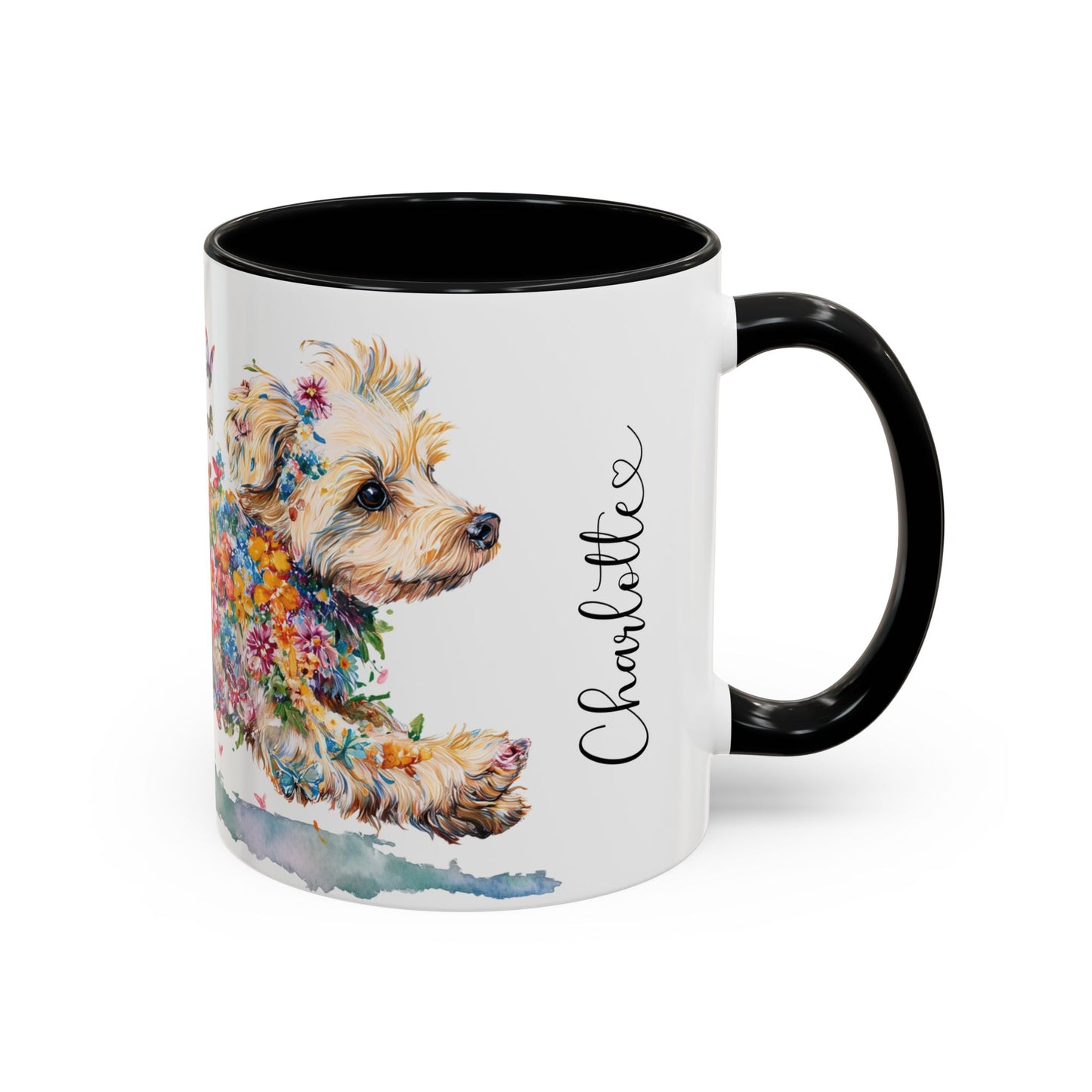 Yorkipoo #2 Personalized Accent Mugs, 11oz