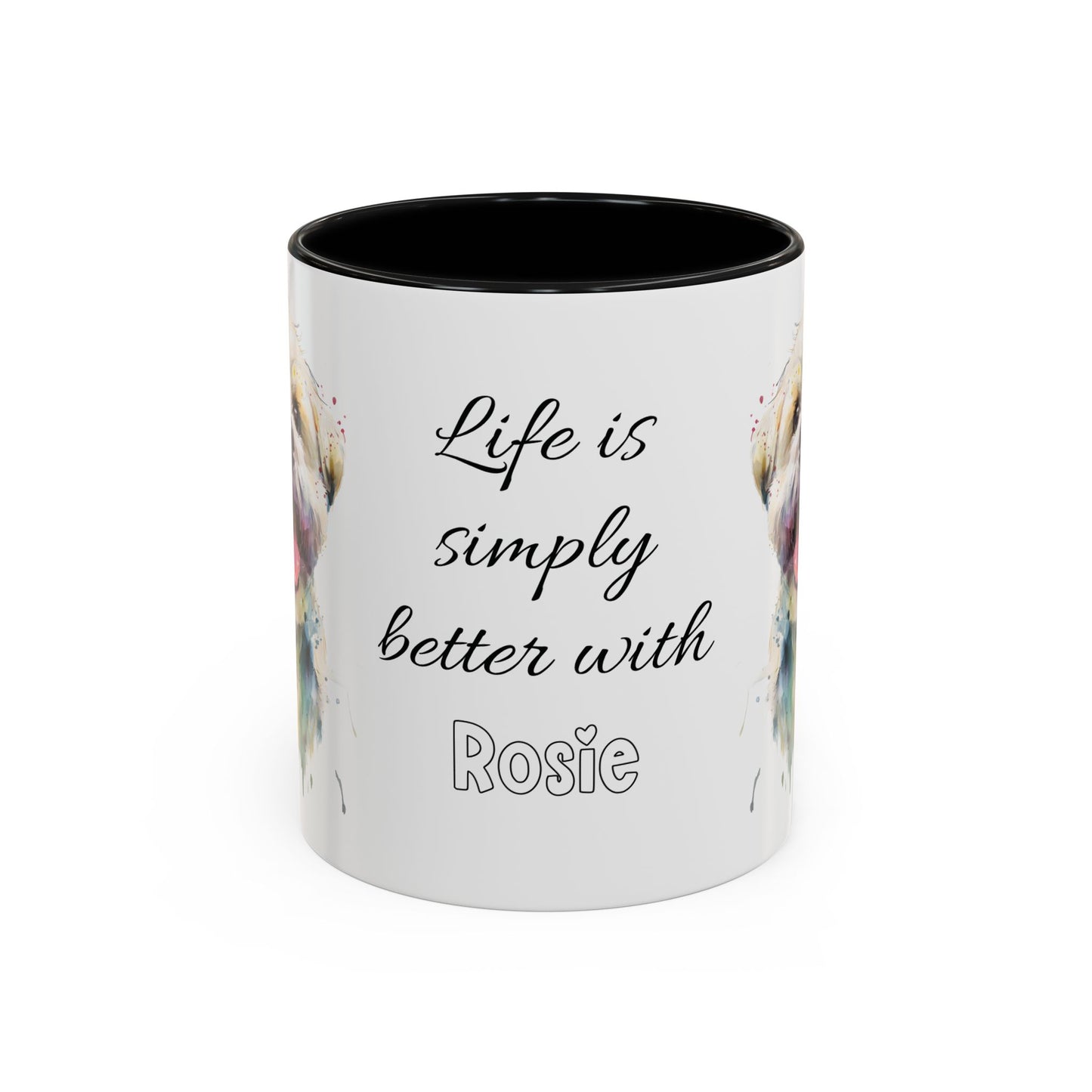 Shih Tzu #1 “Life is better with” Personalized Accent Mugs, 11oz