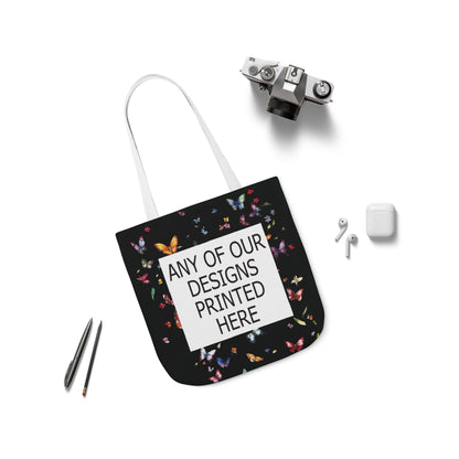 ANY OF OUR DESIGNS - BLACK Canvas Tote Bag,