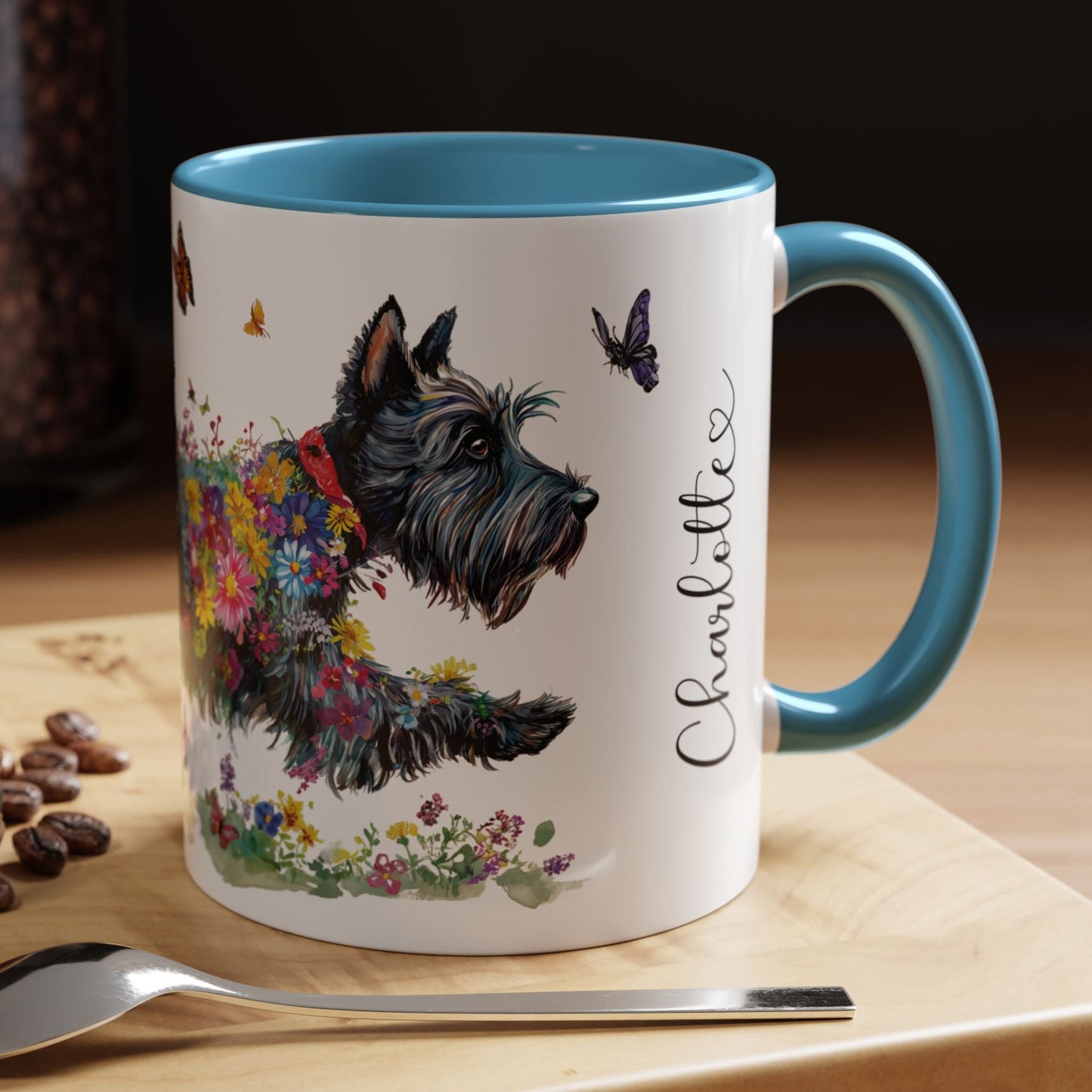 Scottish Terrier #2 Retriever Personalized Accent Mugs, 11oz