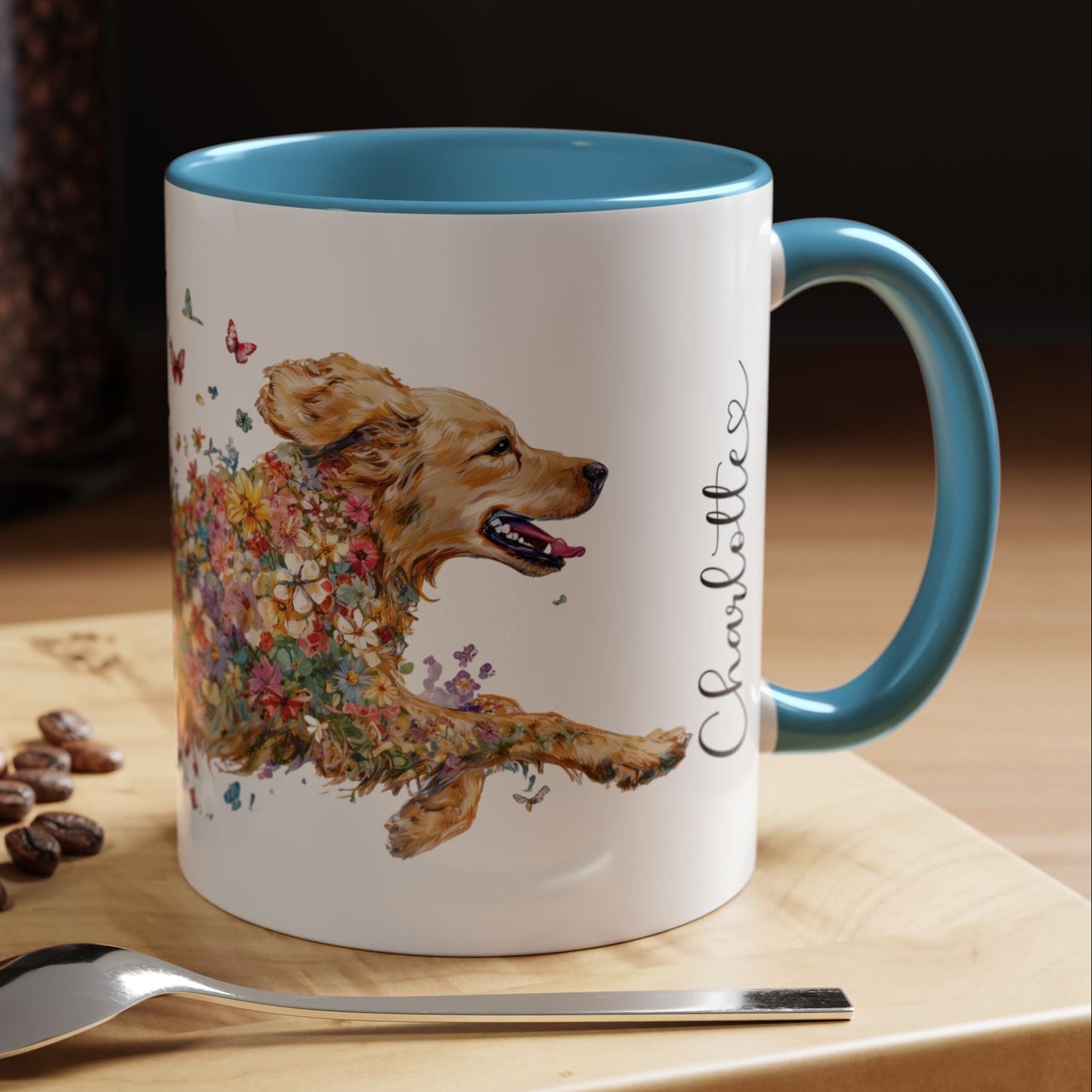 Golden Retriever #2 Retriever Personalized Accent Mugs, 11oz