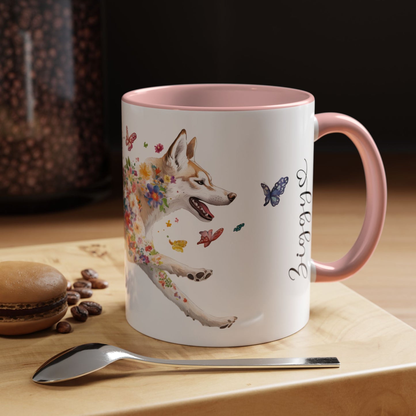 Husky #1 Personalized Accent Mugs, 11oz