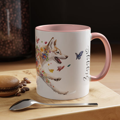 Husky #1 Personalized Accent Mugs, 11oz