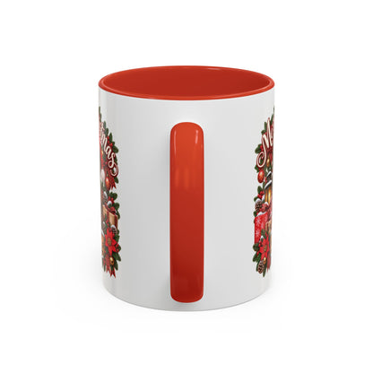 Labrador #3 Merry Christmas, personalised accent colour 11oz mug