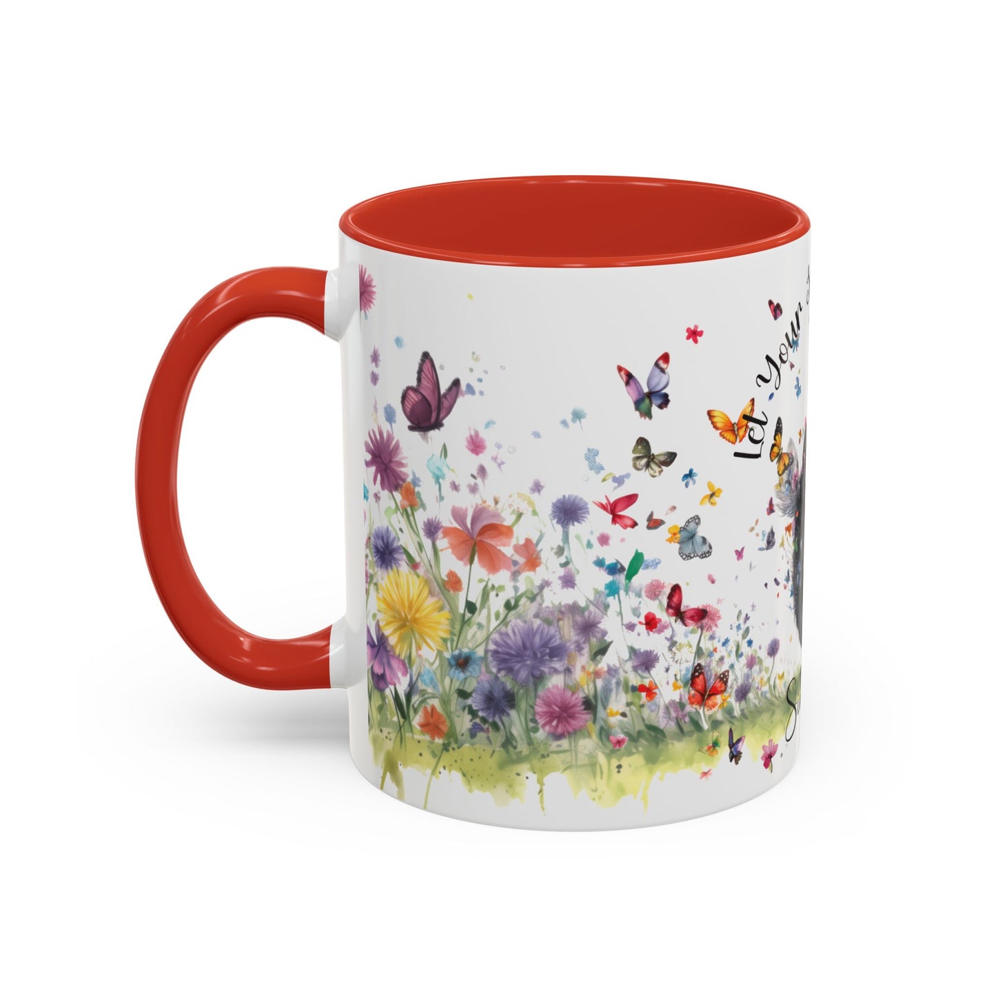 Schipperke Let your spirit run free Personalized Accent Mugs, 11oz