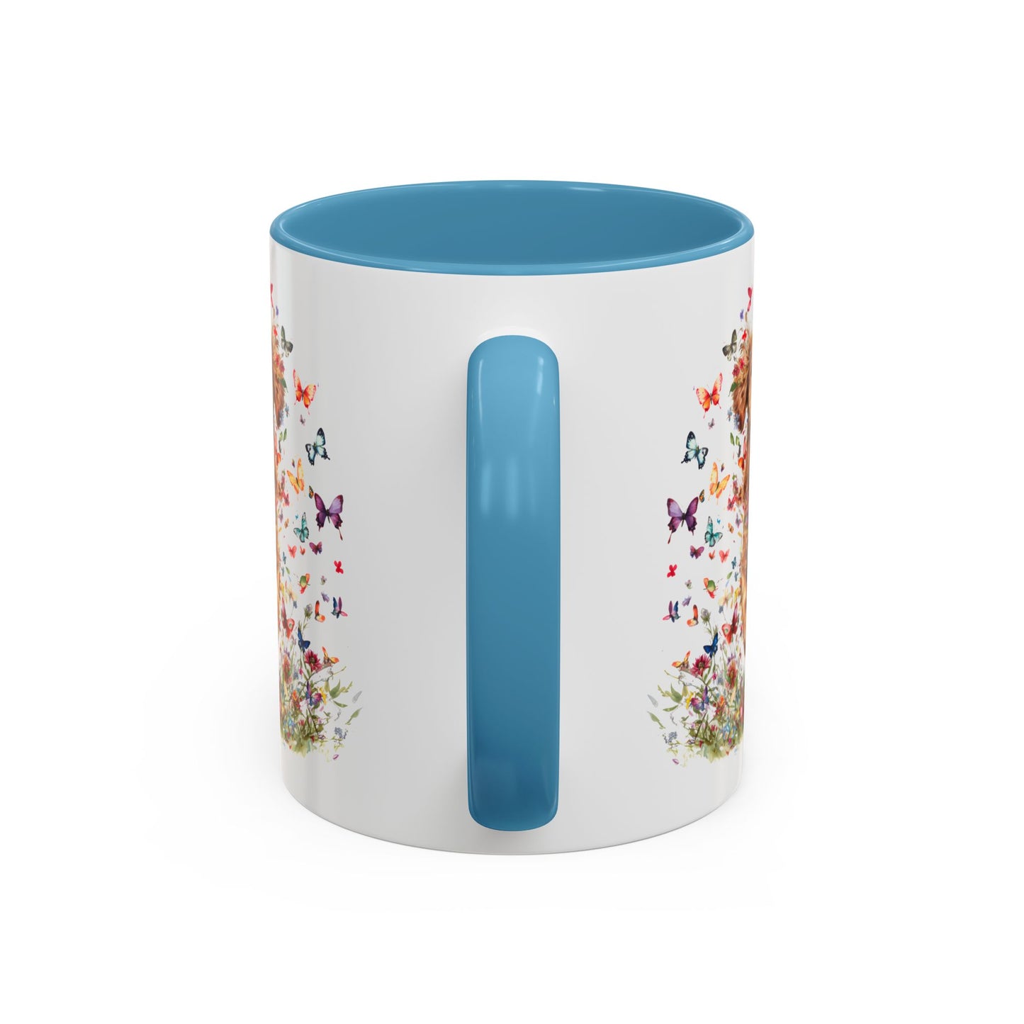 Red Golden Retriever Personalized Accent Mugs, 11oz