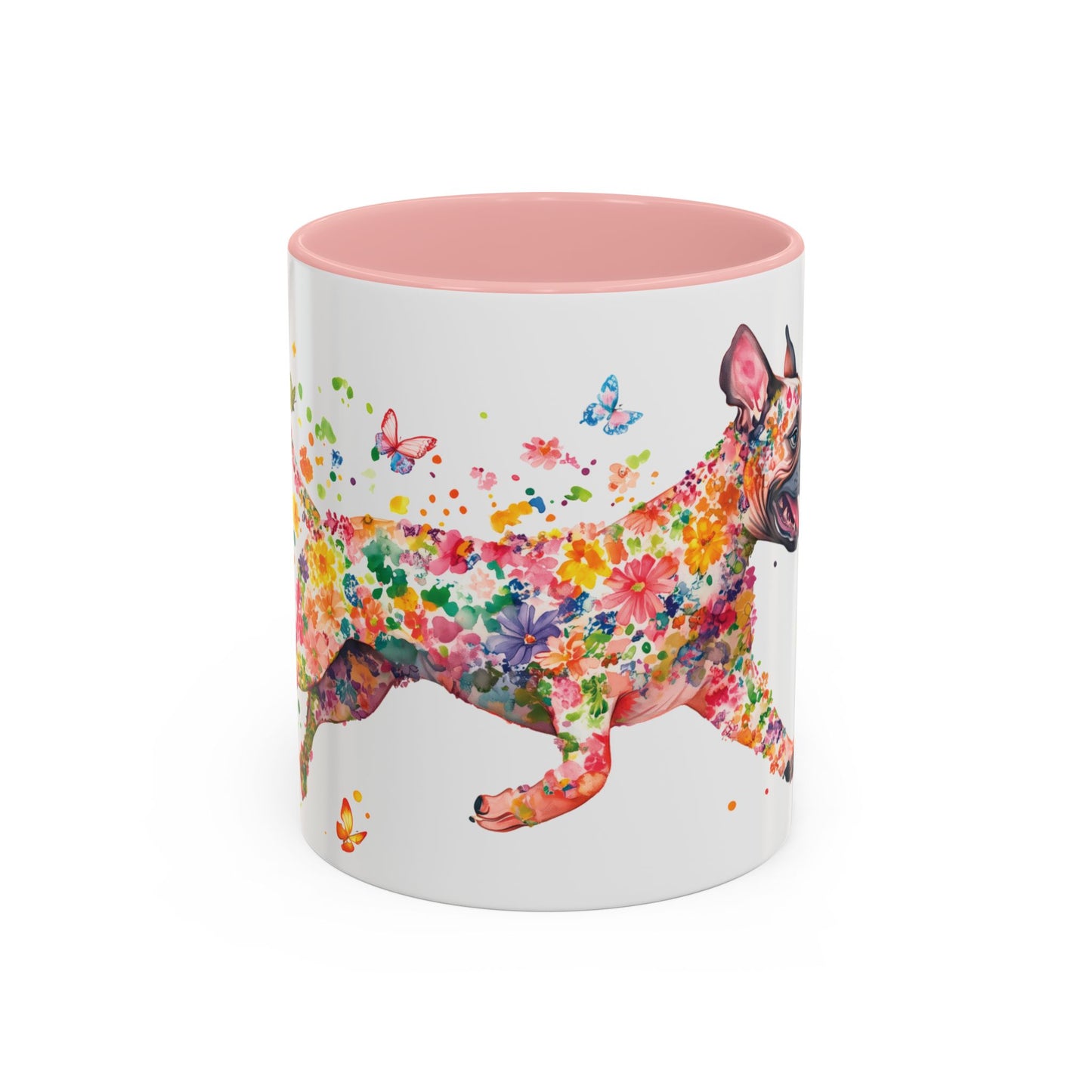 White Boxer Personalized Accent Mugs, 11oz