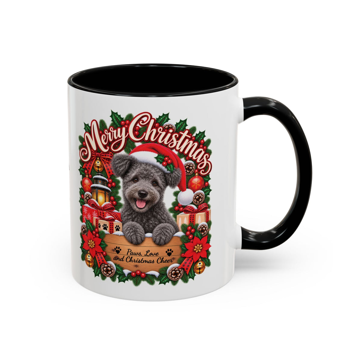Pumi #2 Merry Christmas, personalised accent colour 11oz mug