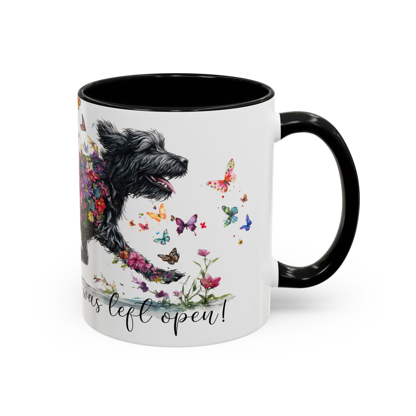 Labradoodle/Groodle #1  Live like the gate was left open, Accent Mugs, 11oz & 15oz