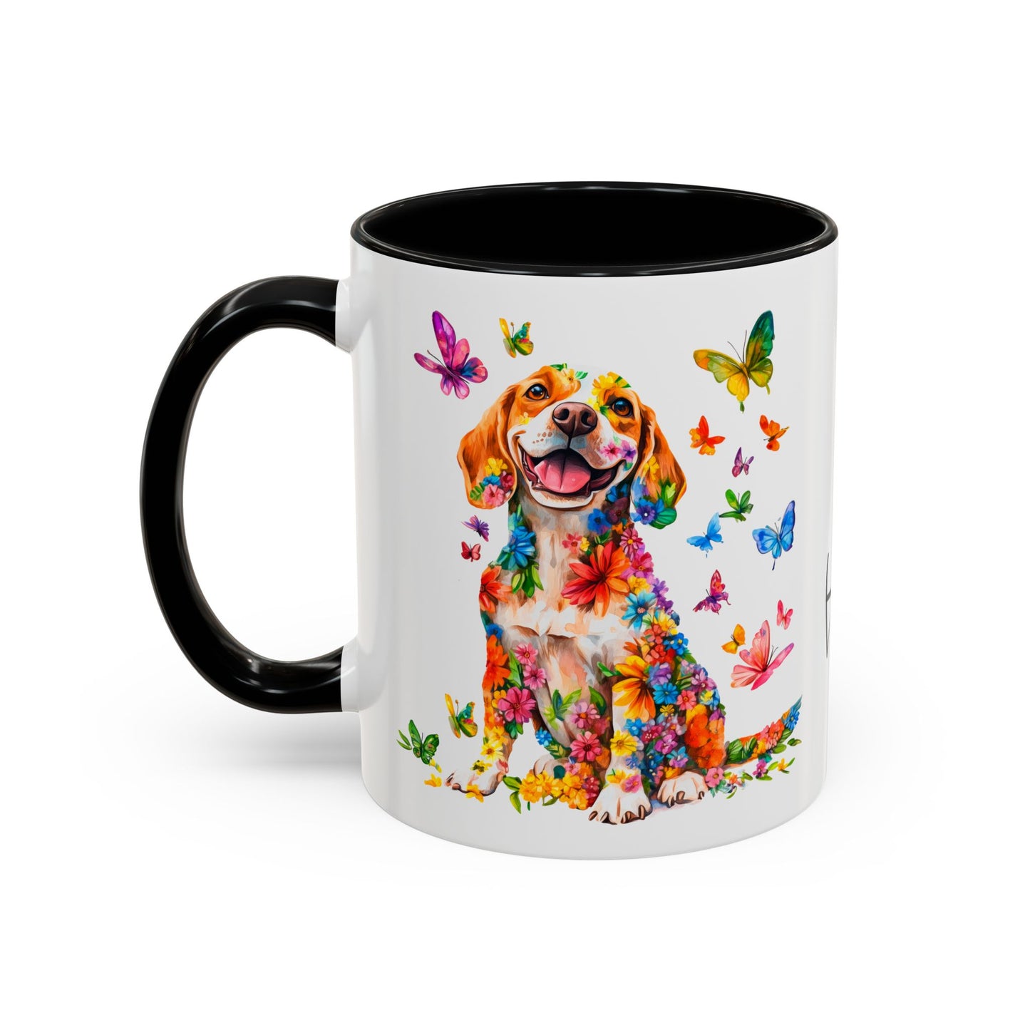 Beagle Personalized Colorful Accent Mugs, 11oz