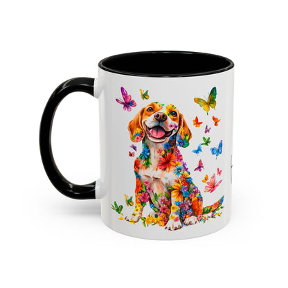 Beagle Personalized Colorful Accent Mugs, 11oz