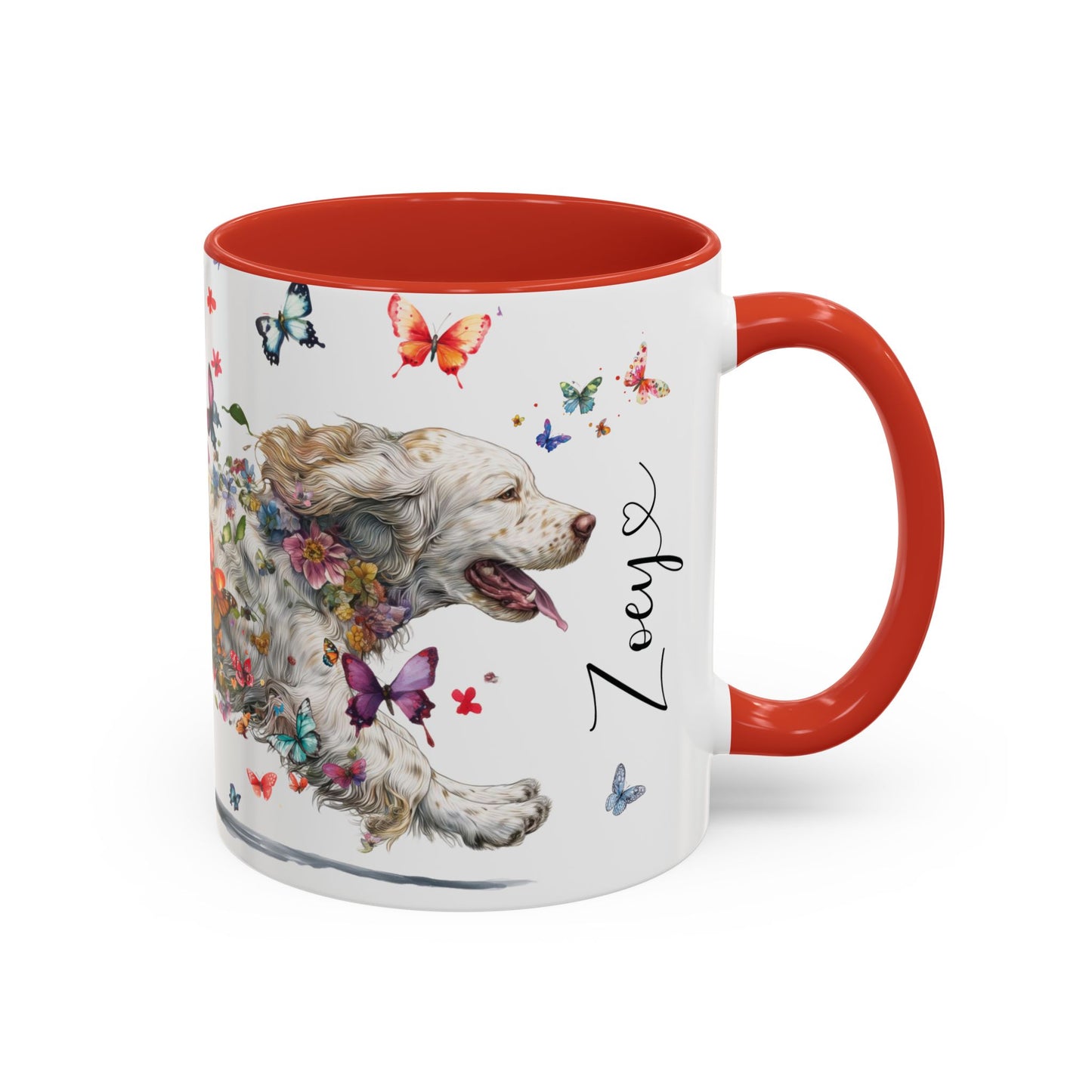 Clumber Spaniel #1 Personalized Accent Mugs, 11oz