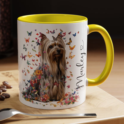 Silky Terrier #2 Personalized Accent Mugs, 11oz