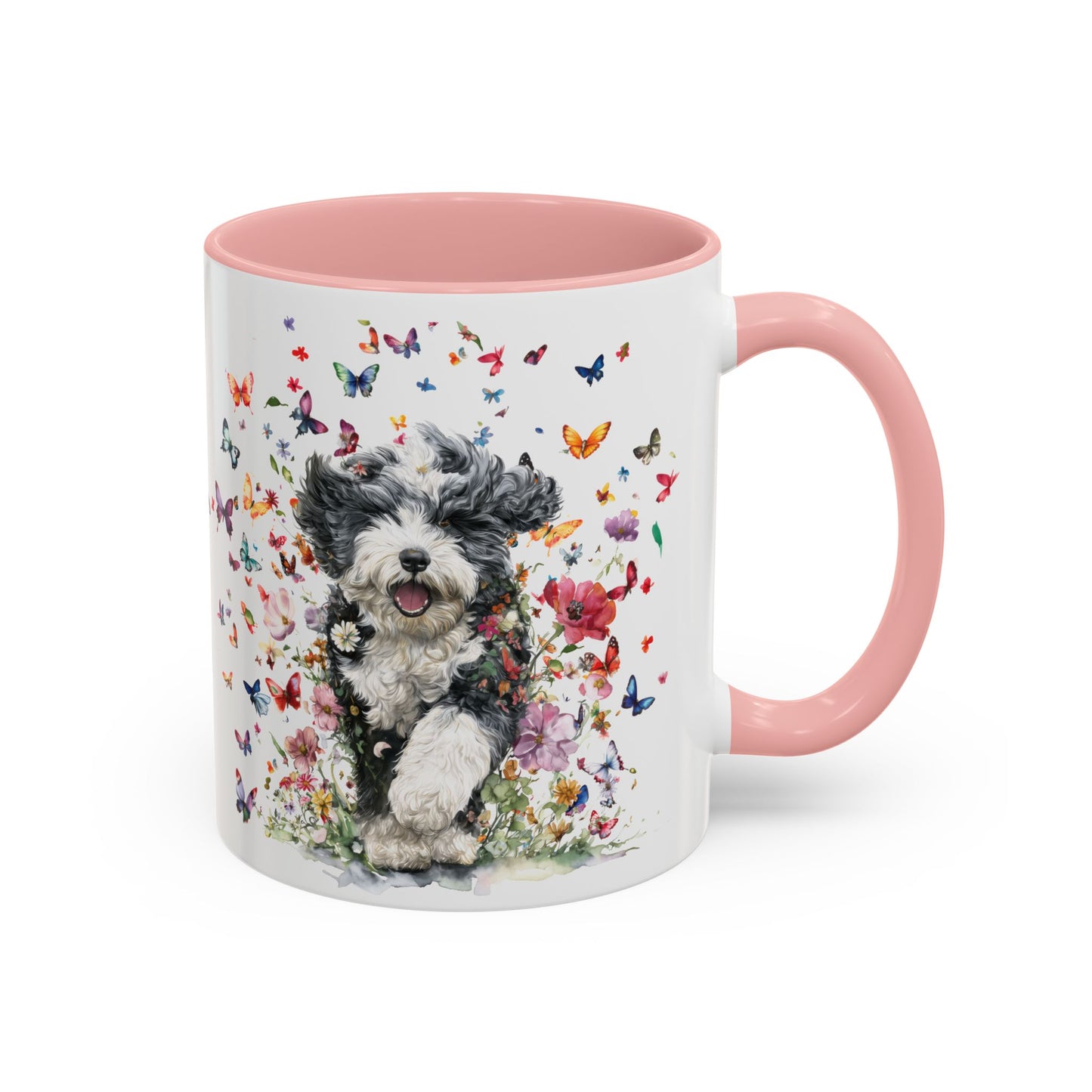 Bernedoodle #2 Personalized Accent Mugs, 11oz
