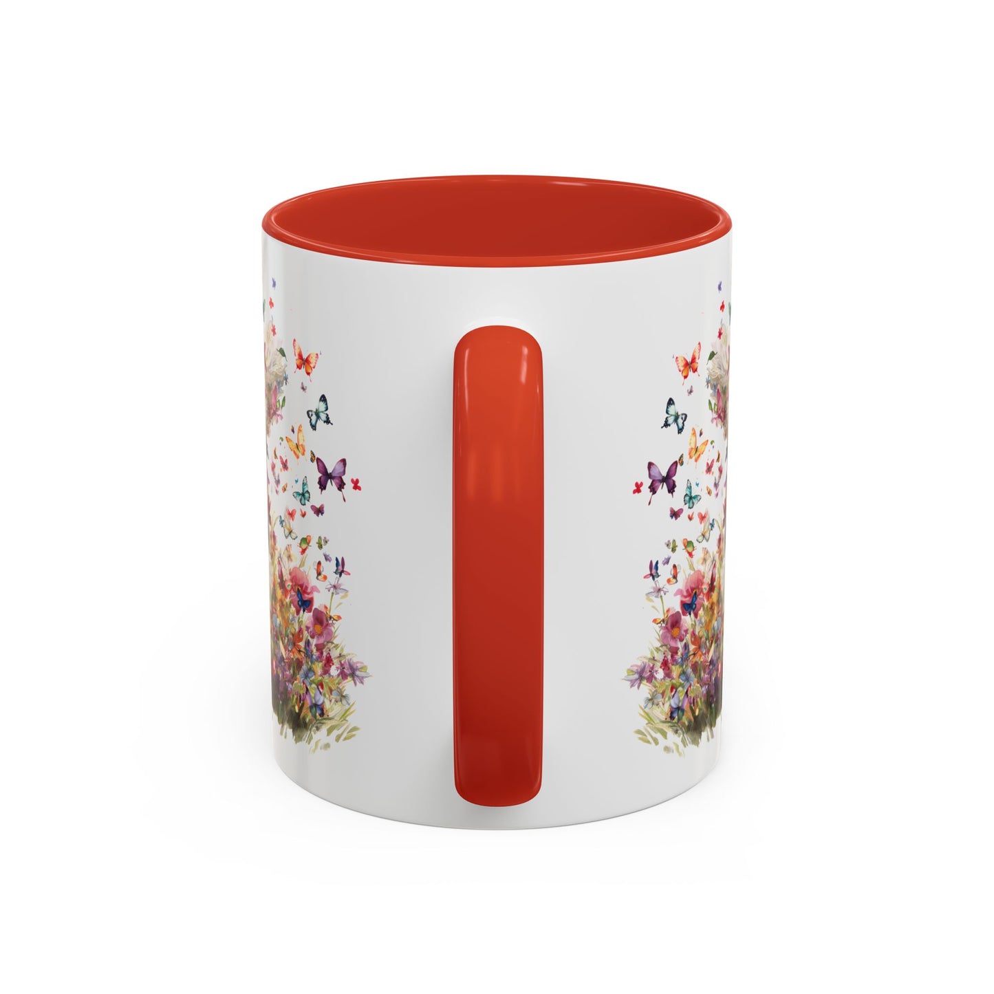 Poodle Butterfly Personalized Accent Mugs, 11oz