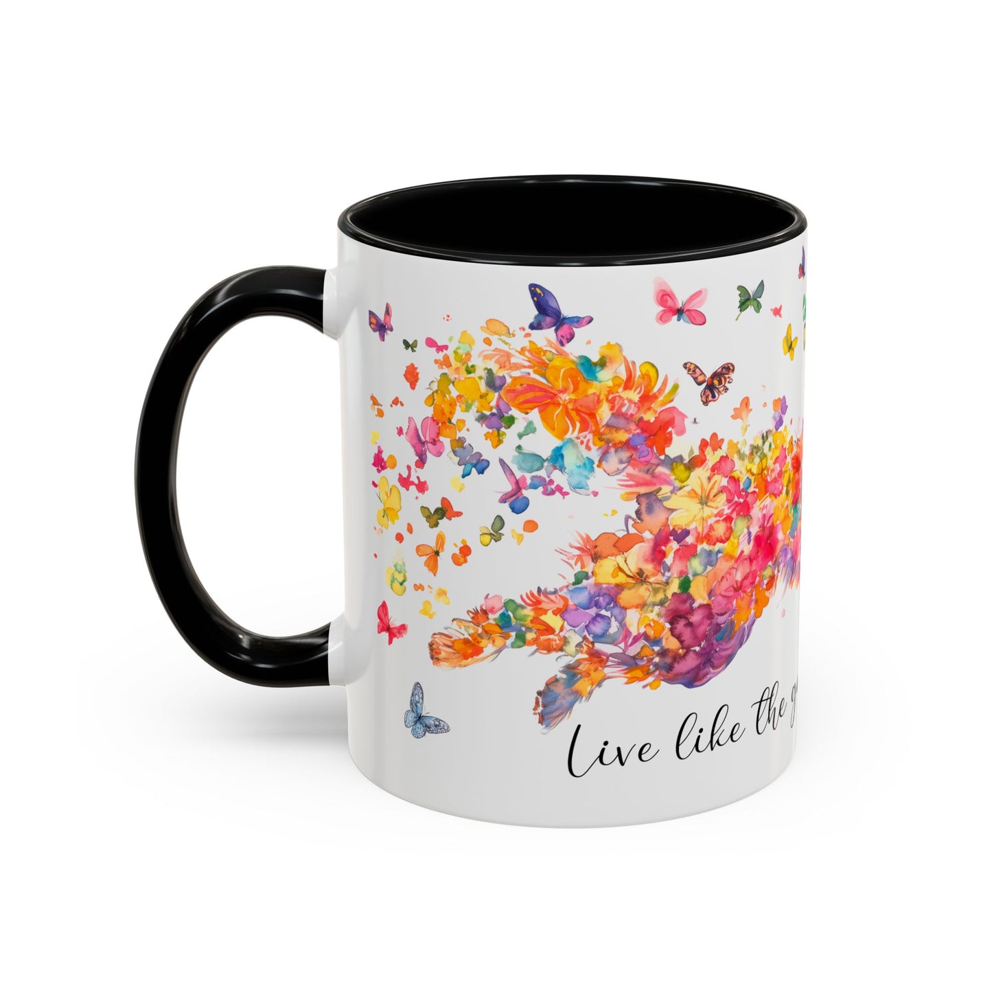 CAVALIER KING CHARLES live like the gate was left open colourful Mugs, 11oz