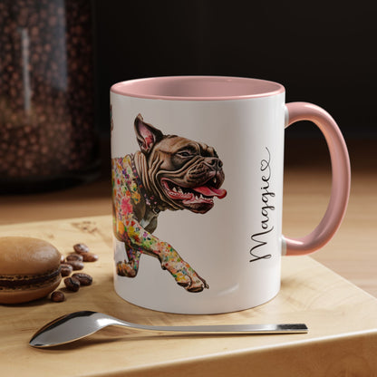 Bullmastiff #1 Personalized Colorful Accent Mugs, 11oz