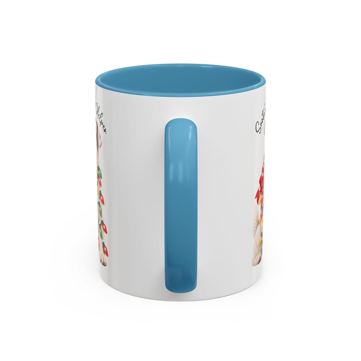 Sealyham Terrier, Santa's little helper, personalised accent colour 11oz mug