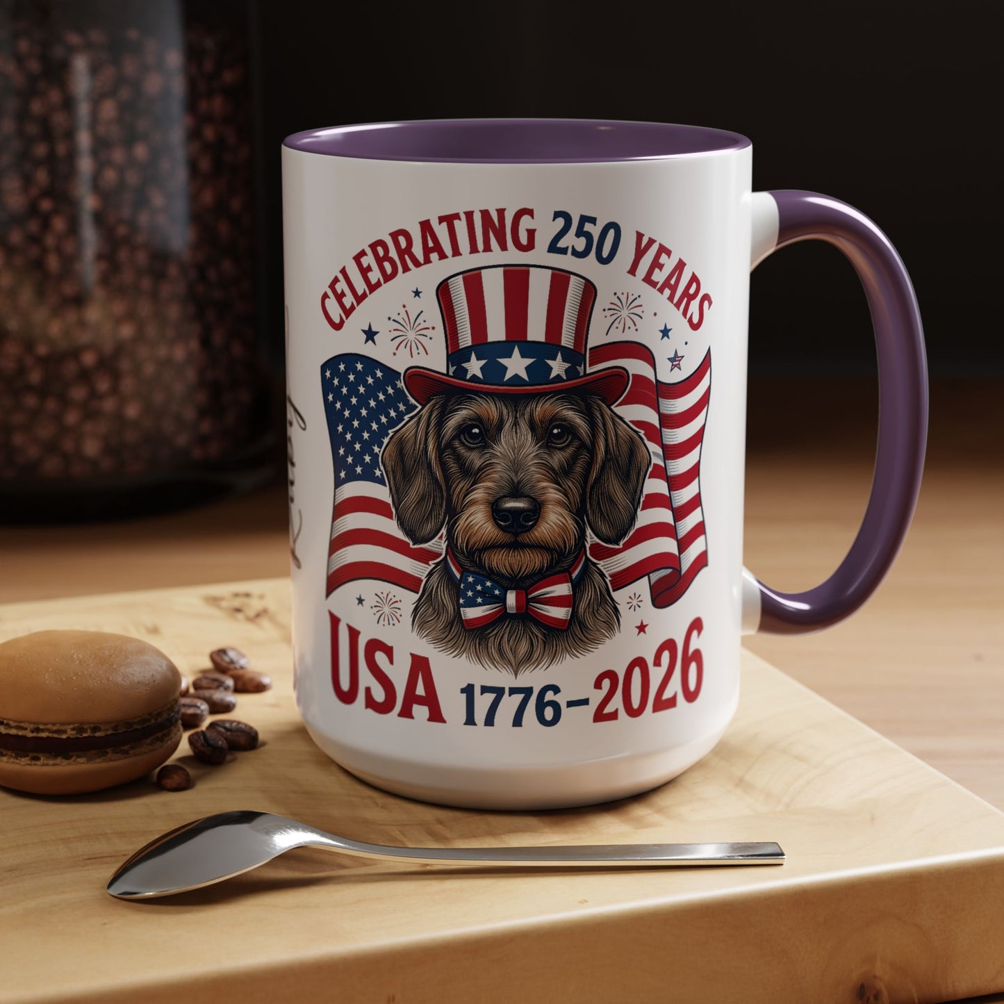 Dachshund #2 - 250th Celebration Personalised  Accent Mugs, 11oz & 15oz