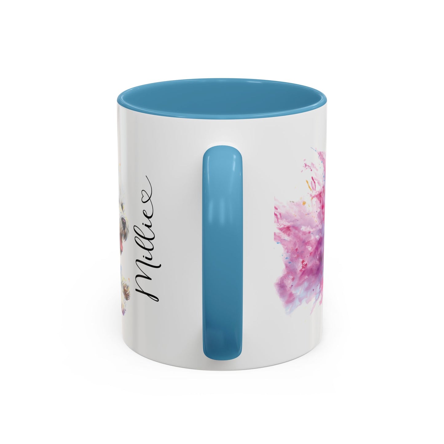 Shih Tzu Colourful Personalised Accent Mugs, 11oz