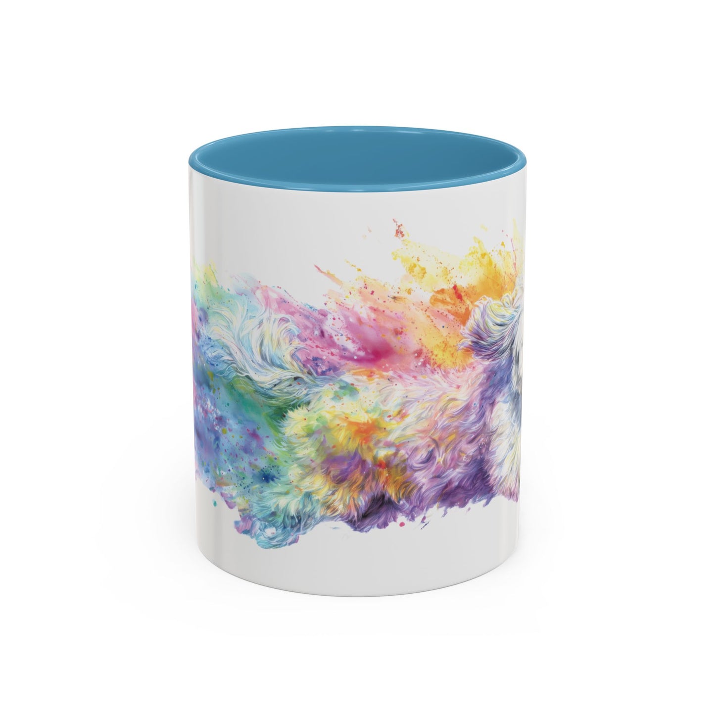 Shih Tzu Colourful Personalised Accent Mugs, 11oz