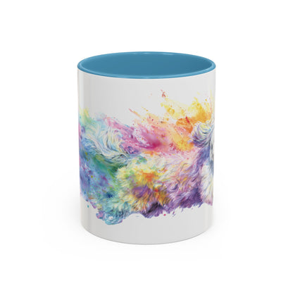 Shih Tzu Colourful Personalised Accent Mugs, 11oz