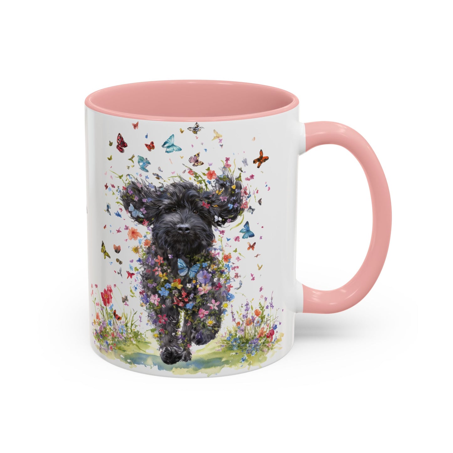 Labradoodle #5 Personalized Accent Mugs, 11oz