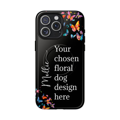 Magnetic Tough iPhone Case, Personalized from ANY OF OUR DESIGNS, Black case.