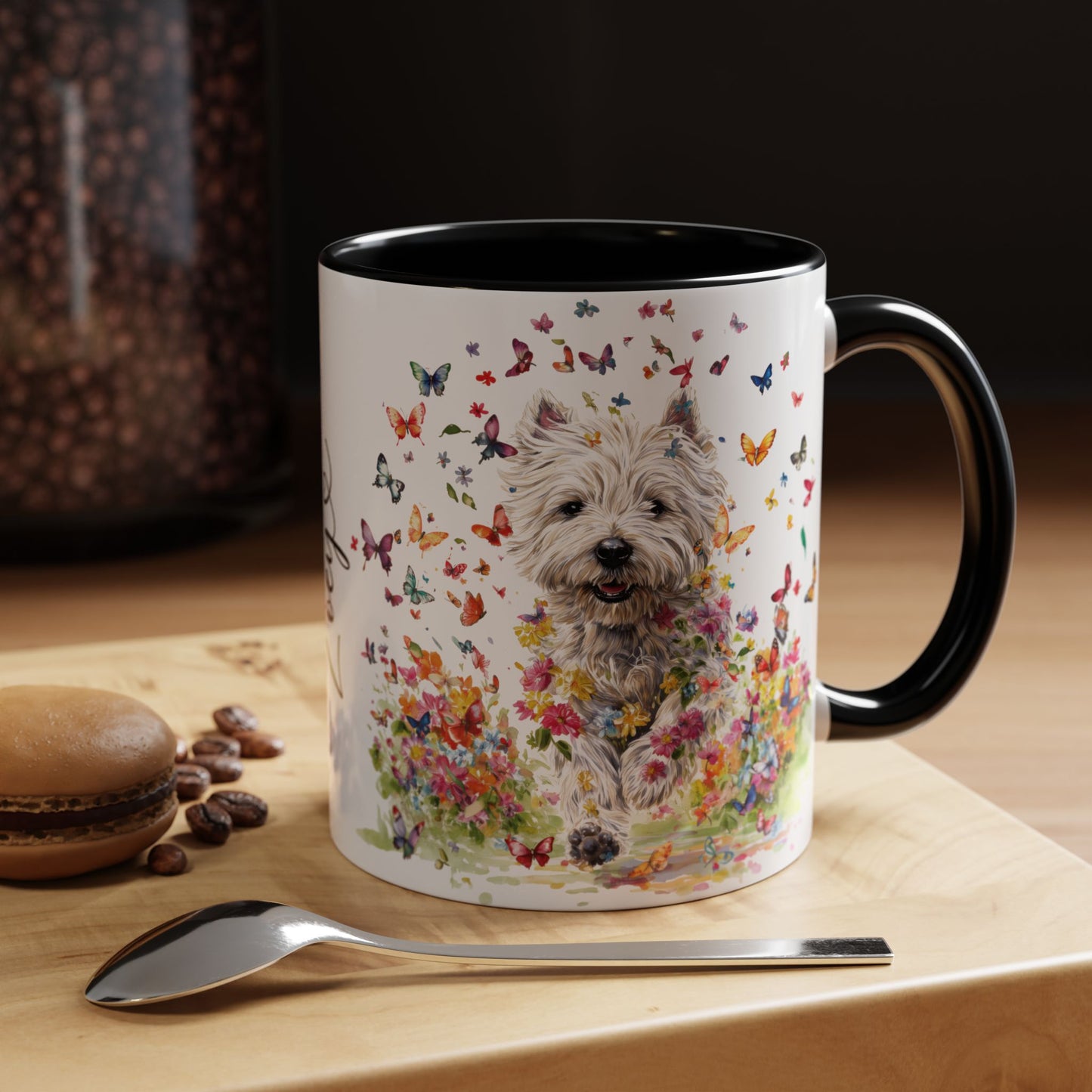 West Highland Terrier #2 Personalized Accent Mugs, 11oz