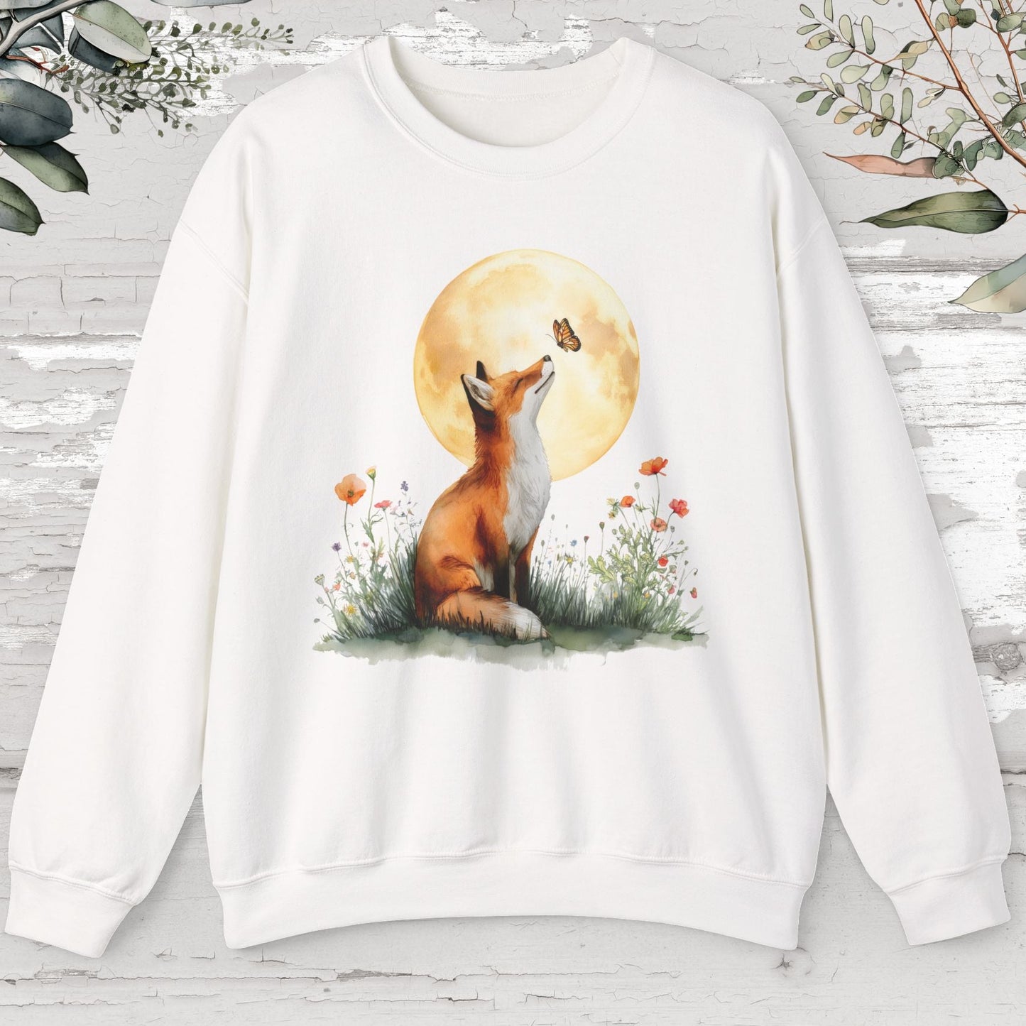Fox & Butterfly #2 Unisex Sweat Shirt.