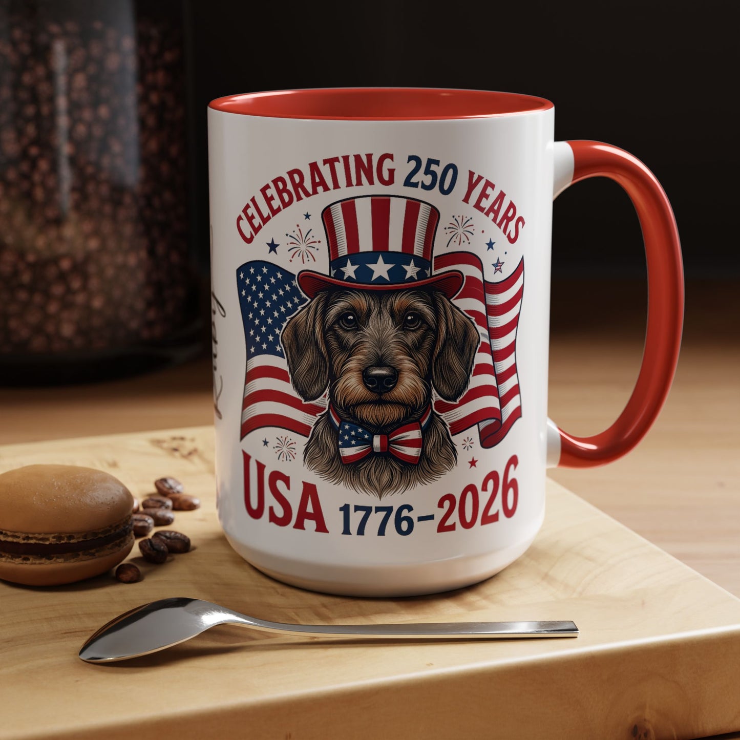 Dachshund #2 - 250th Celebration Personalised  Accent Mugs, 11oz & 15oz