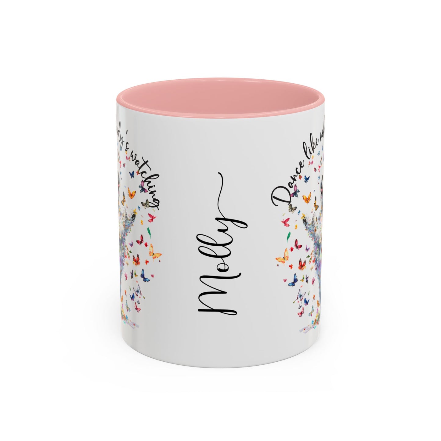 West Highland Terrier "Dance like nobody's watching" personalized colourful Mugs, 11oz