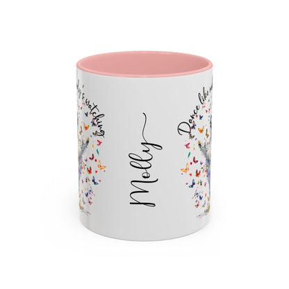 West Highland Terrier "Dance like nobody's watching" personalized colourful Mugs, 11oz