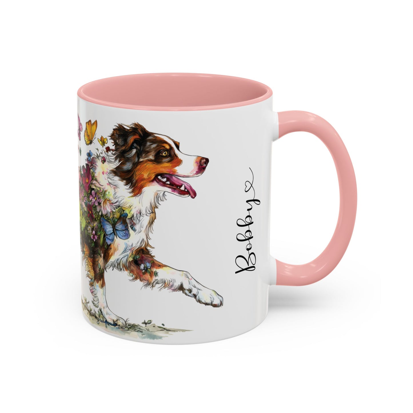 Australian Shepherd (Docked) #2 Personalized Accent Mugs, 11oz