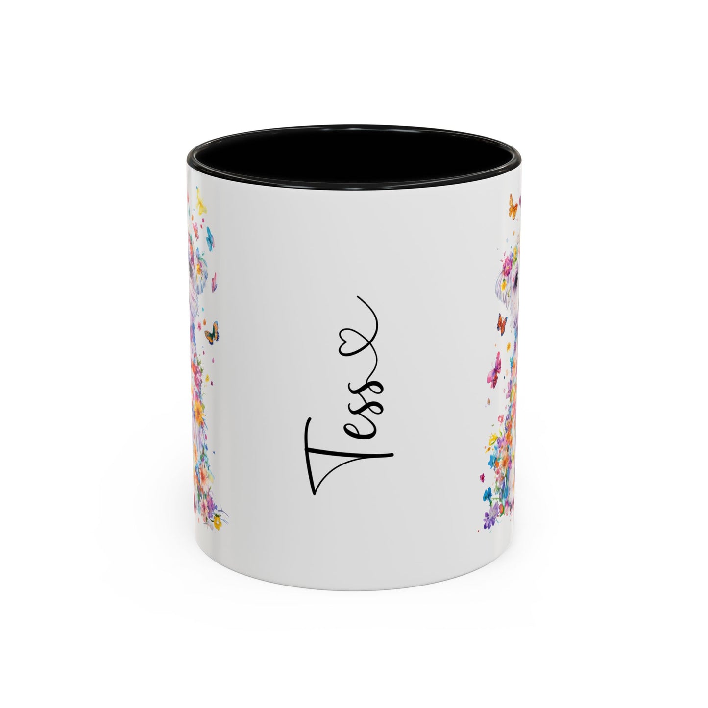 Maltese Personalized Colorful Accent Mugs, 11oz